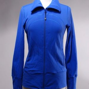 Lululemon Athletica Blue Full-Zip Thumb Holes Cuff